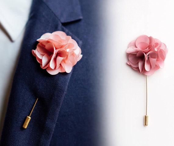 Light pink lapel pin flower rose - Buy online