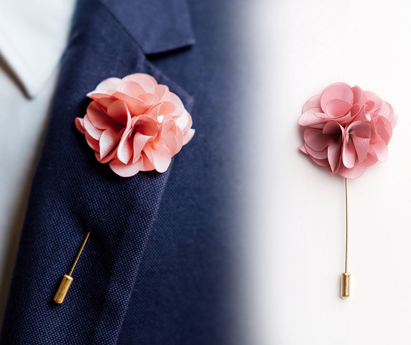 Flower Brooch Pins Ticker For Mens Suit Available Fabric Ribbon Tie Pin  Solid Color Lapel Pin For Womens Suits X0822 From Hobo_designers, $7.4