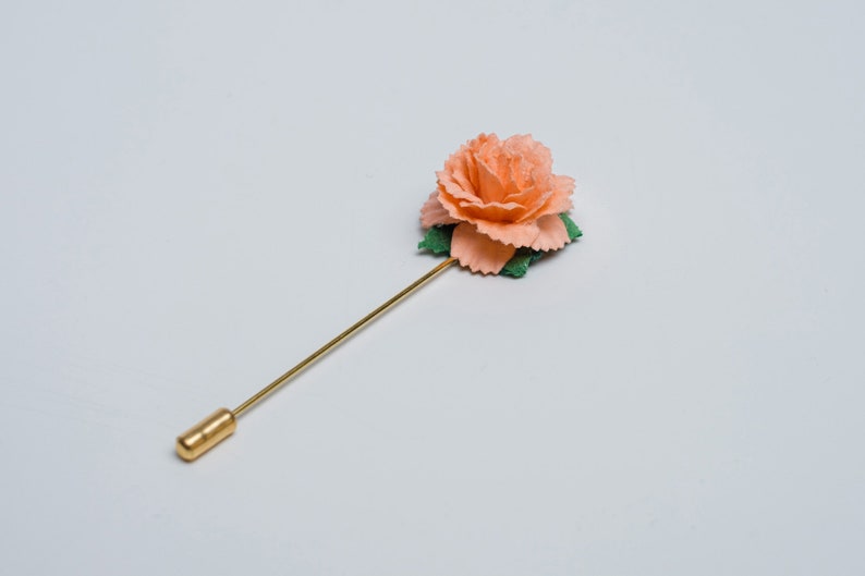 Gold/Silver Needle Flower in Purple & Many Other Colors, Wedding Guest Stick Pin, Men Suit Boutonniere, Celebration Accessories for Him image 10