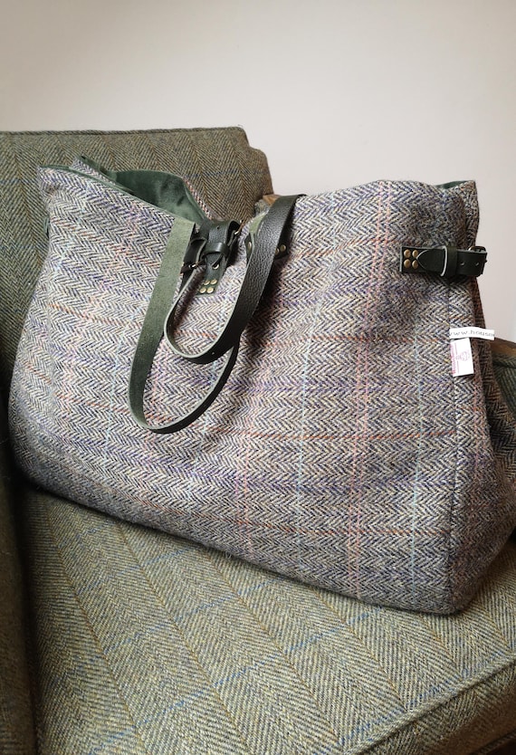 New Pouline weekender Harris Tweed bag