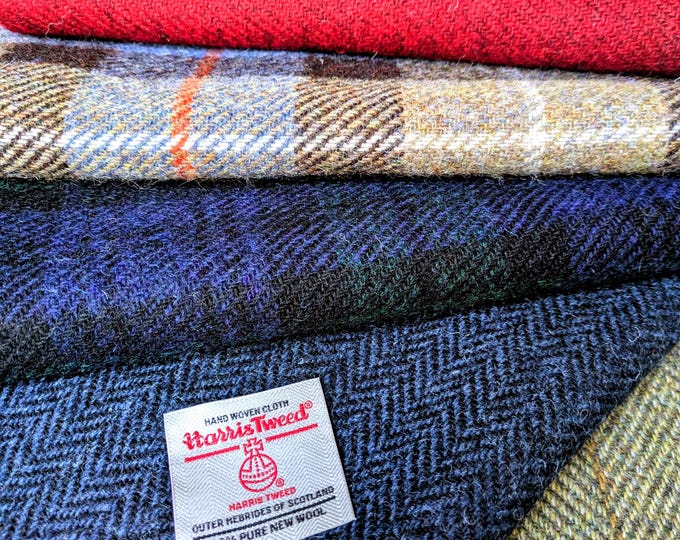 New Harris Tweed fabric set of four colours