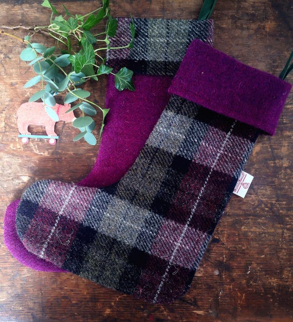Harris Tweed Christmas stocking