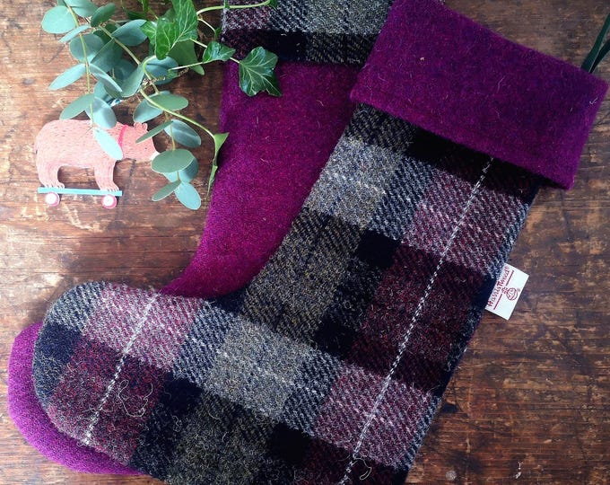 Harris Tweed Christmas stocking