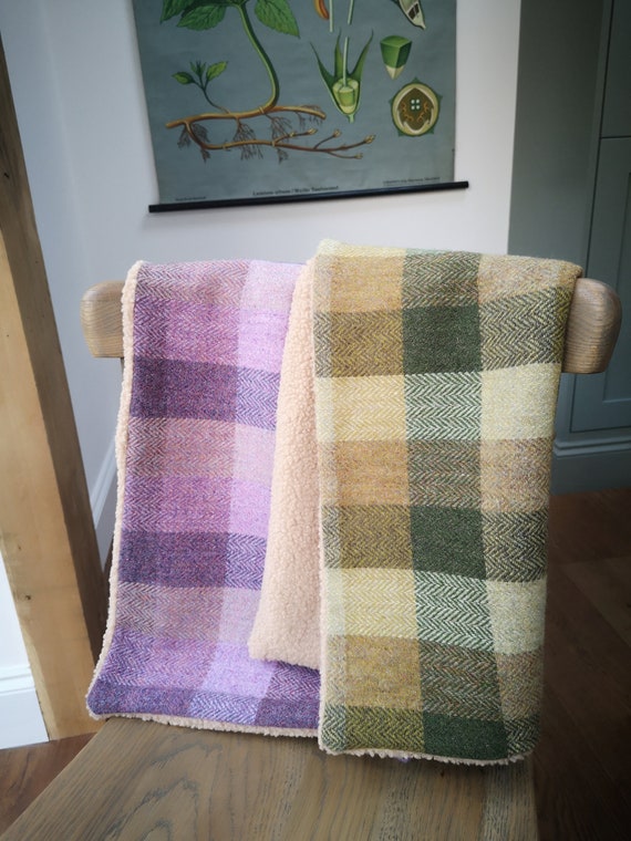 New Harris Tweed and Fleece Baby Blanket Lap Blanket Etsy