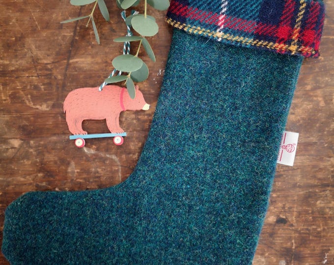 Harris Tweed Christmas stocking