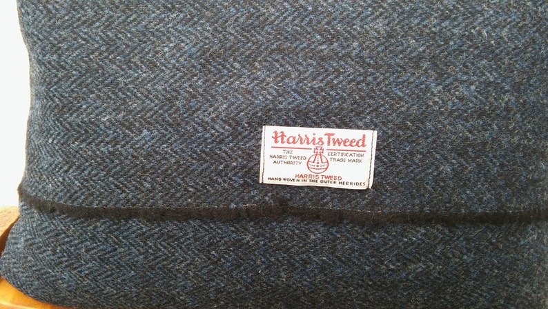 Hand Crafted Badger Harris Tweed Cushion Cover - Etsy UK