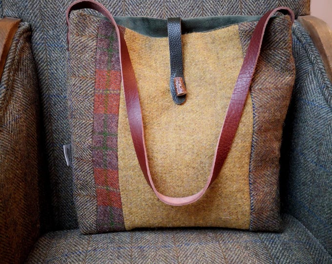 Dearg Harris Tweed tote bag