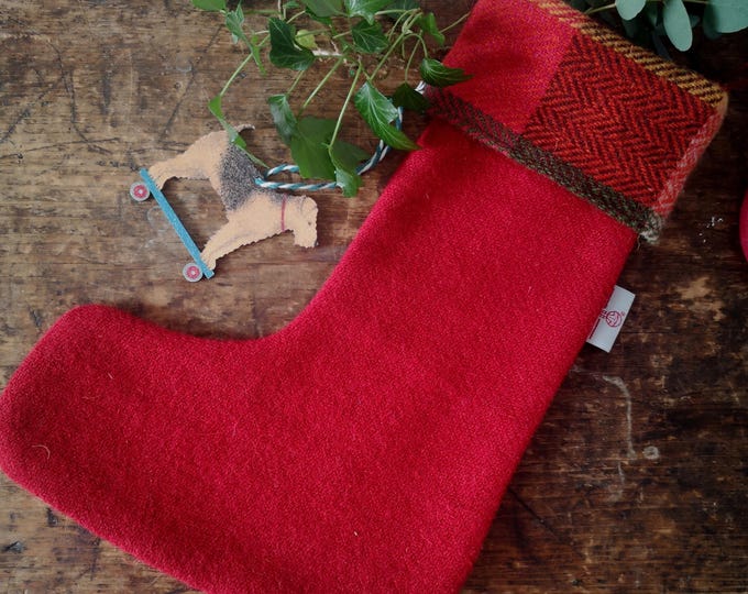 Harris Tweed Christmas stocking