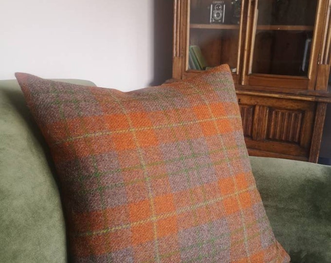 Hue Harris Tweed cushion cover