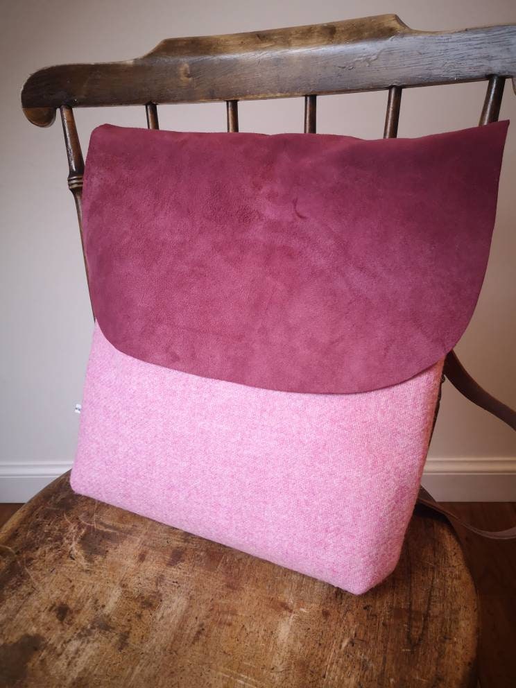 Rose Harris Tweed and leather rucksack