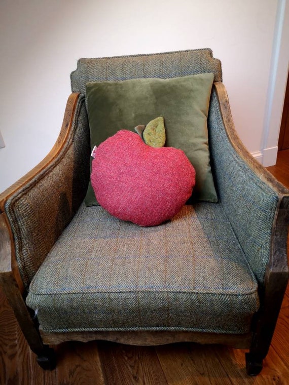 New apple Harris Tweed cushion