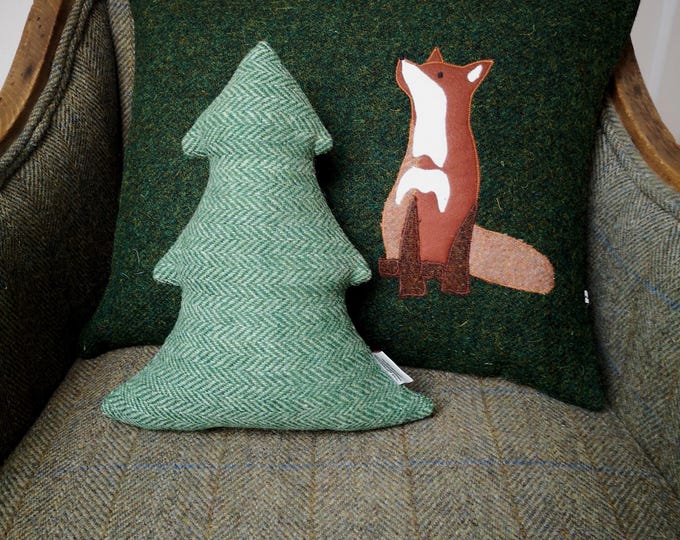 Hand Crafted Harris Tweed  tree Cushion