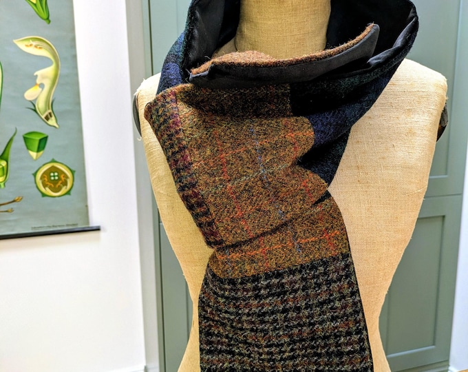 New Morrison Harris Tweed and soft velvet scarf
