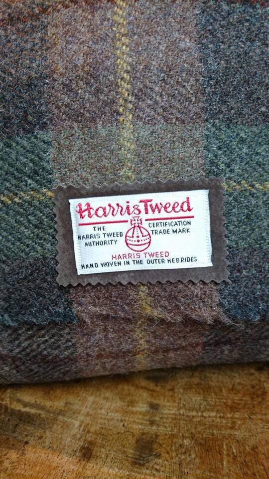 Hand Crafted Harris Tweed Thistle cushion cover