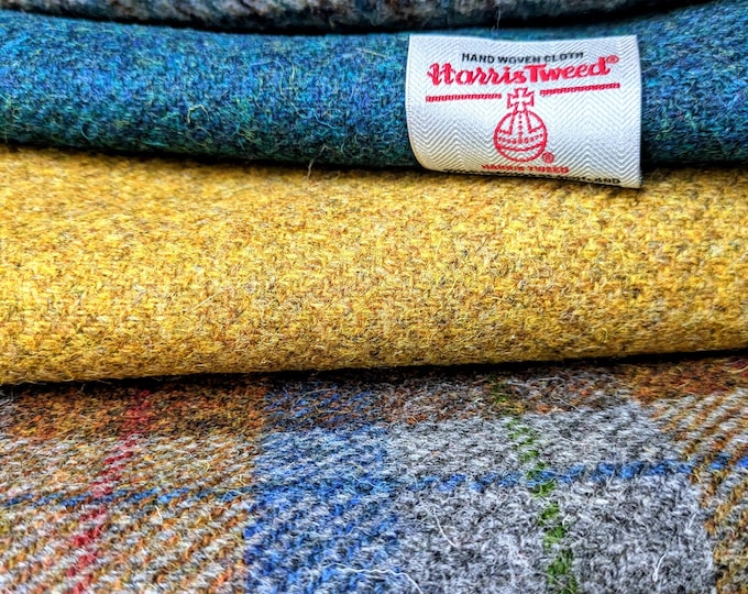 New Harris Tweed fabric set of four colours