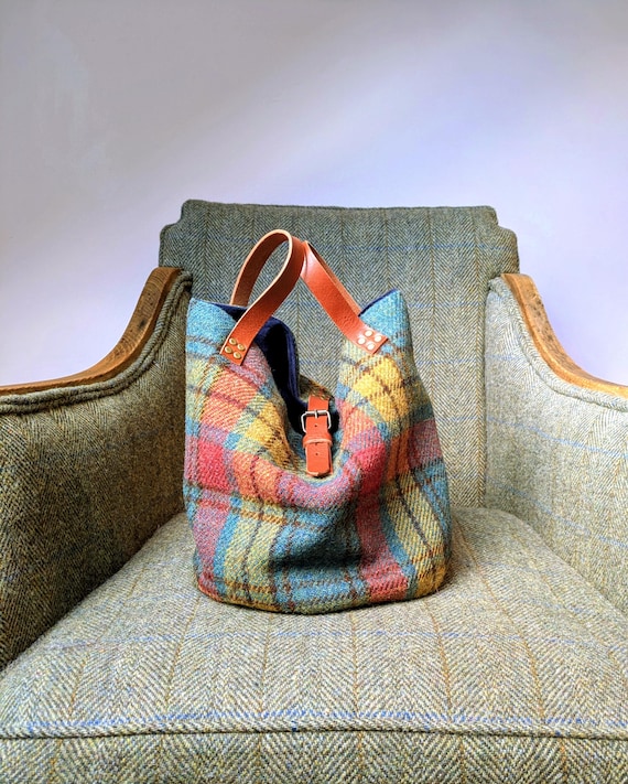 New Freddie Harris Tweed tote bucket bag