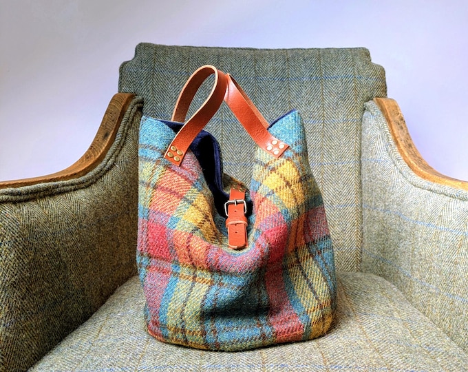 New Freddie Harris Tweed tote bucket bag