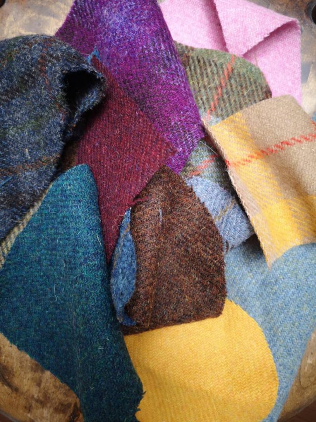 Harris Tweed Remnant Pieces, Scraps for Small Craft Projects - Etsy UK