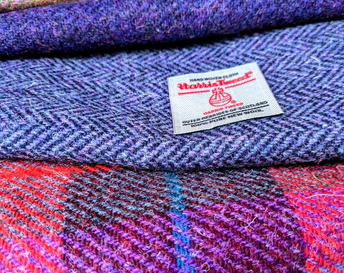 New Harris Tweed fabric set of four colours