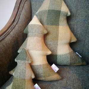 Christmas harris tweed fabric cushion - Etsy 日本