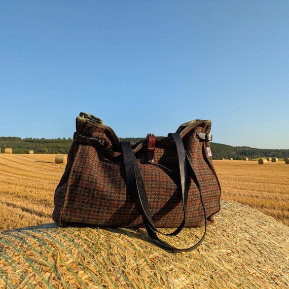 Mori weekender Harris Tweed bag