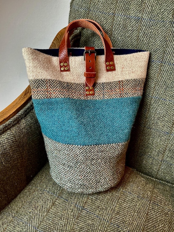New Zelinda Harris Tweed bucket bag