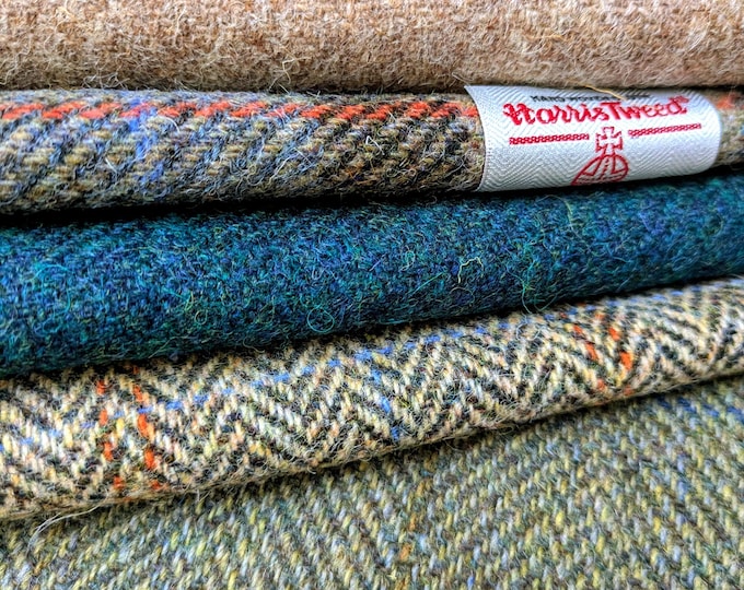New Harris Tweed fabric set of four colours