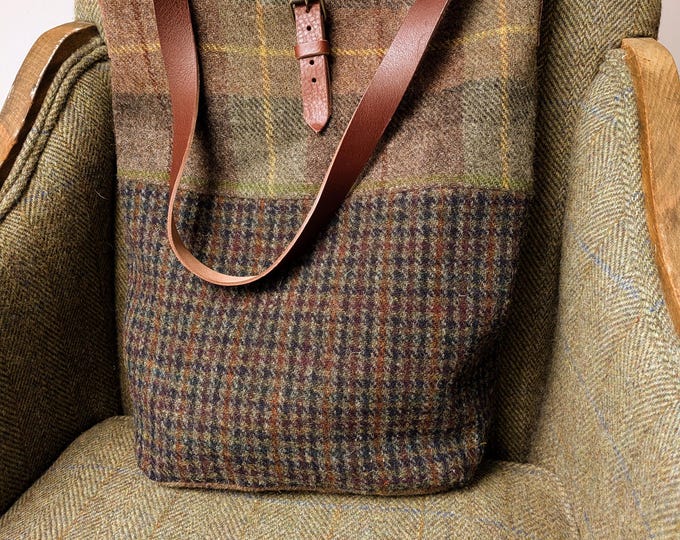 New Shona Harris Tweed bucket bag