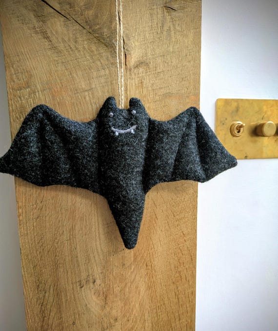 New Halloween bat Harris Tweed hanging decoration