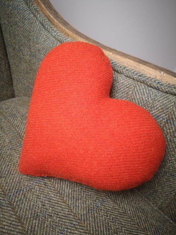 Heart Harris Tweed cushion