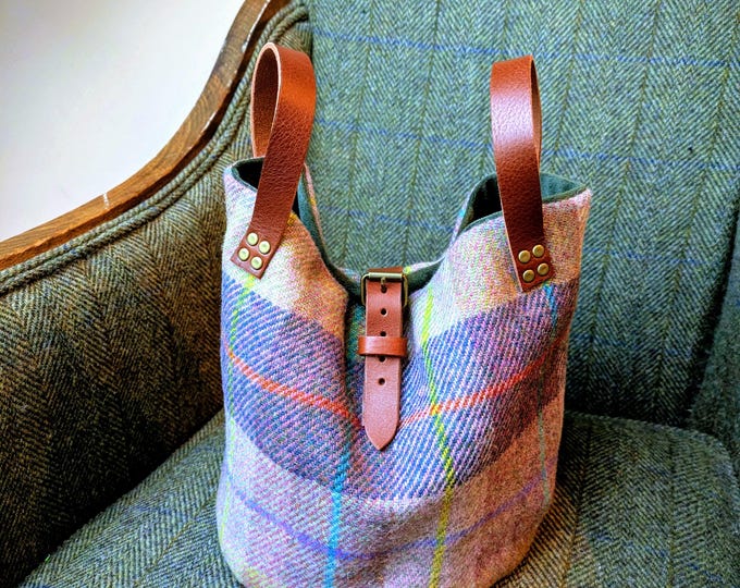 New Juliet Harris Tweed tote bucket bag