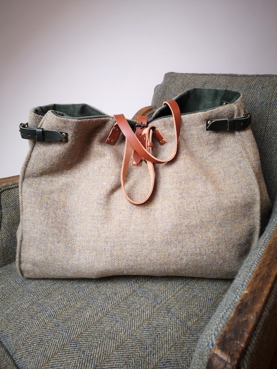 New Reni weekender Harris Tweed bag