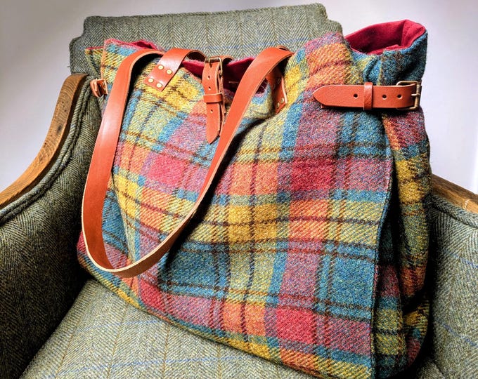 New  Joseph weekender Harris Tweed bag
