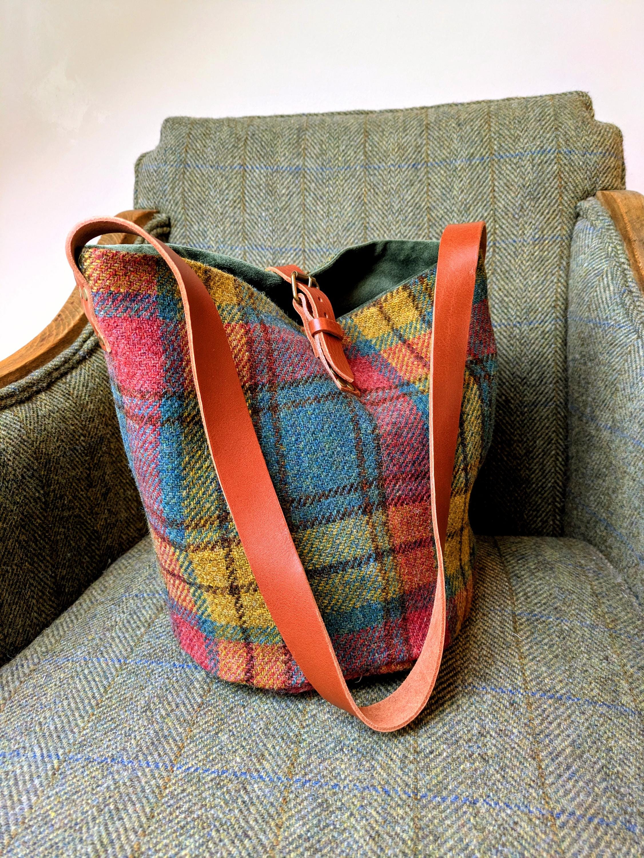 Dorothy Harris Tweed Tote Bucket Bag - Etsy Norway