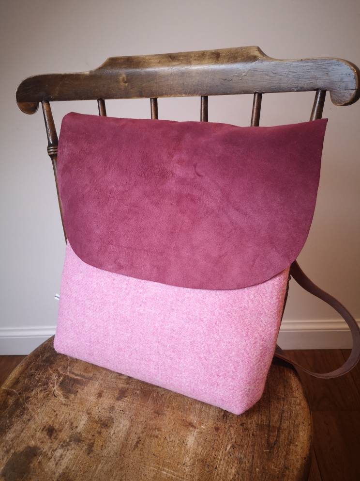 Rose Harris Tweed and leather rucksack