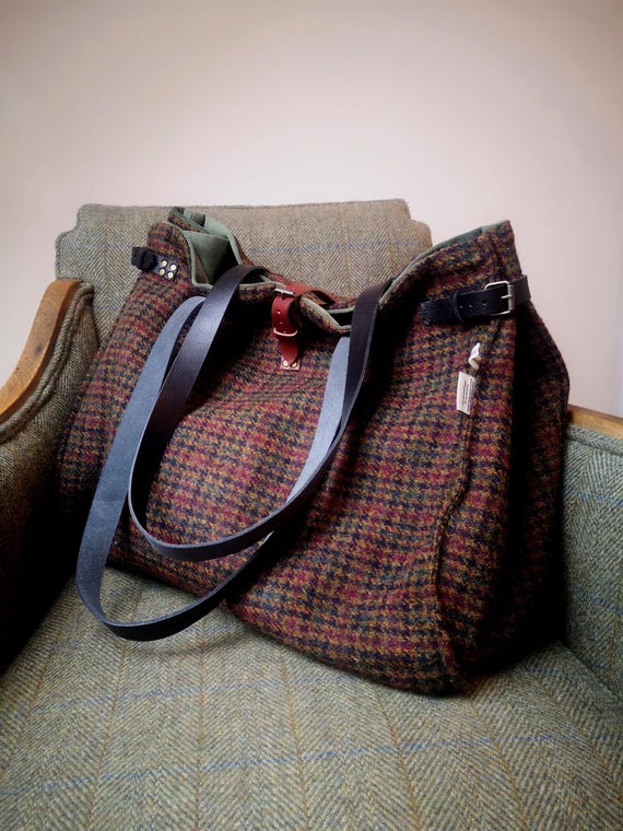 New Mori weekender Harris Tweed bag