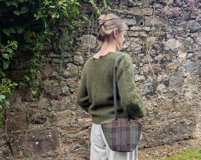 New Andy Harris Tweed tote bucket bag