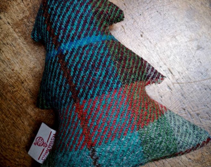 New mini Harris Tweed Christmas tree decoration