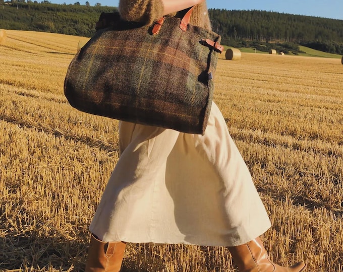 New Preston weekender Harris Tweed bag