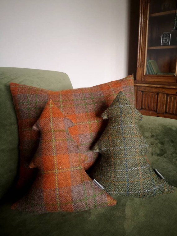Hand Crafted Harris Tweed tree Cushion