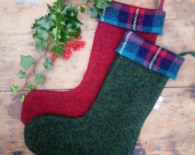 Harris Tweed Christmas stocking