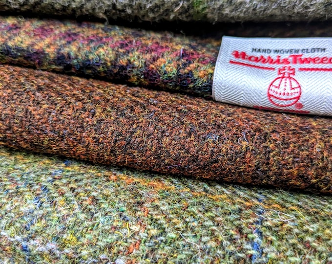 New Harris Tweed fabric set of four colours