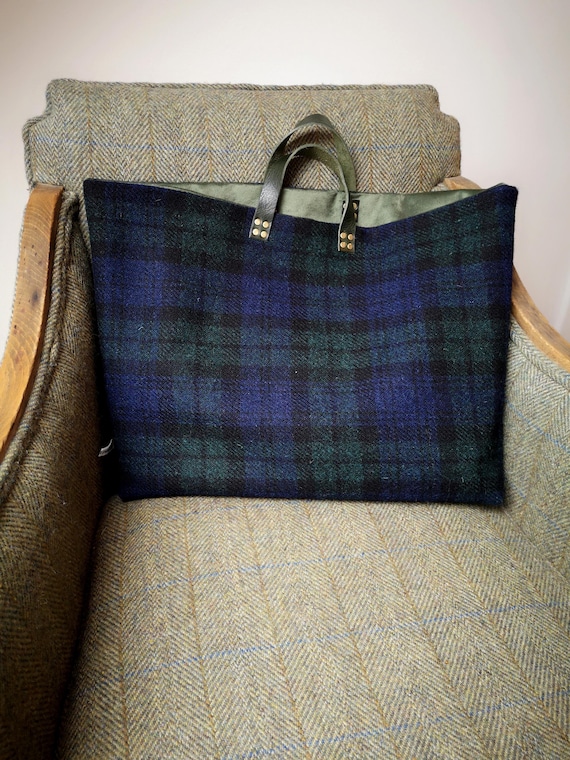 Black watch Tweed bag