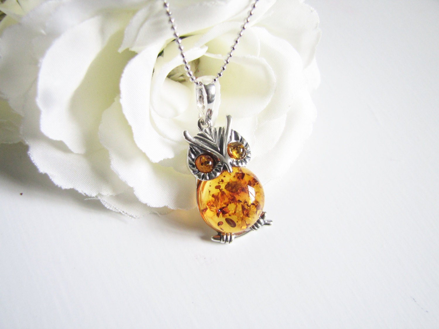 Raw Honey Baltic Amber and Pearl Necklace main image 1