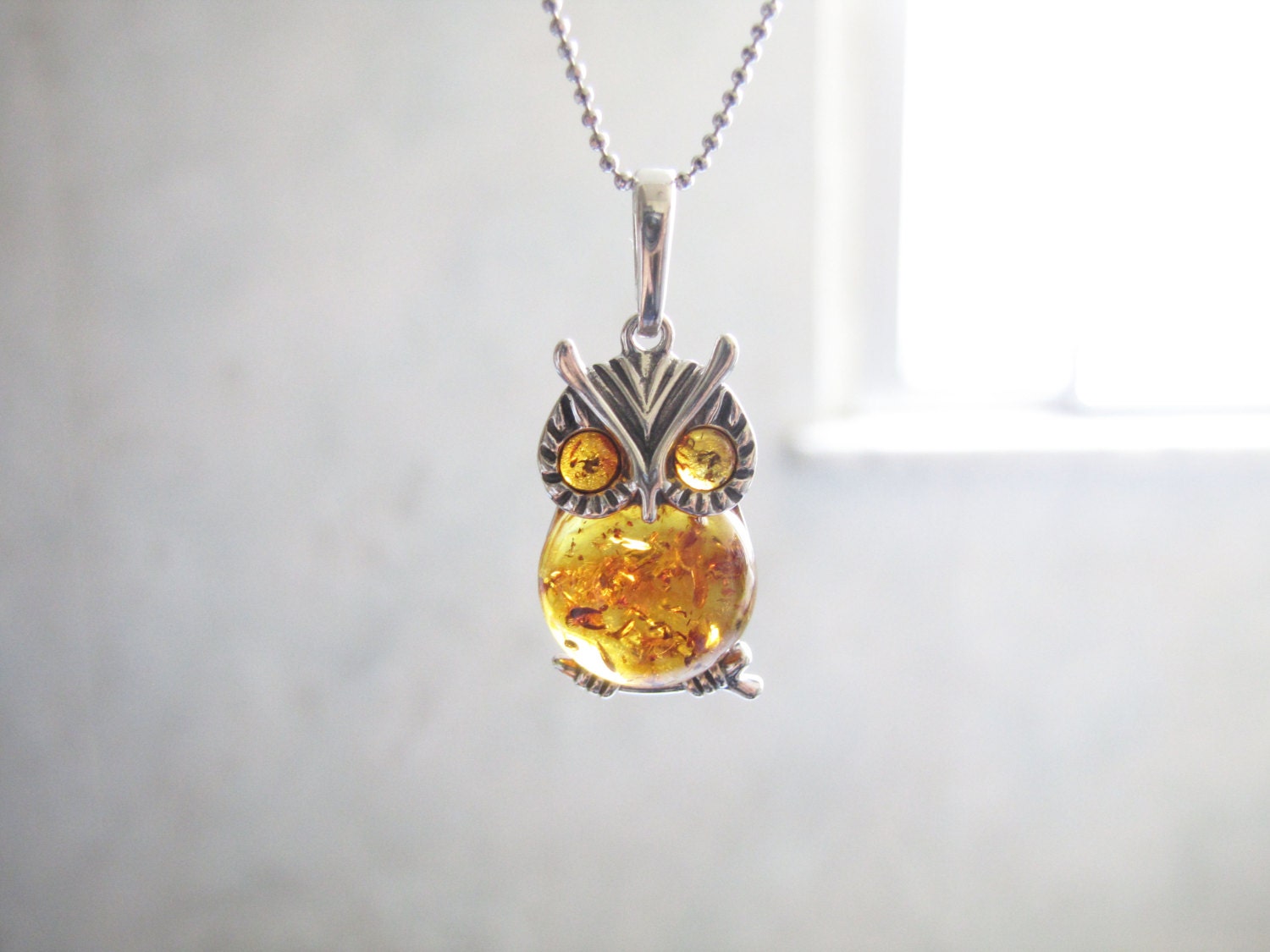 Raw Honey Baltic Amber and Pearl Necklace