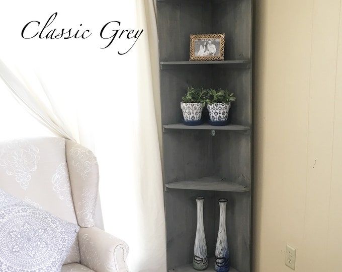 Farmhouse Corner Shelf Etsy