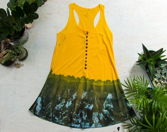 Vegan Clothing, Alternative Clothing, Yoga Tank Top, Tropical Clothing, Resort Wear, Gift for Her