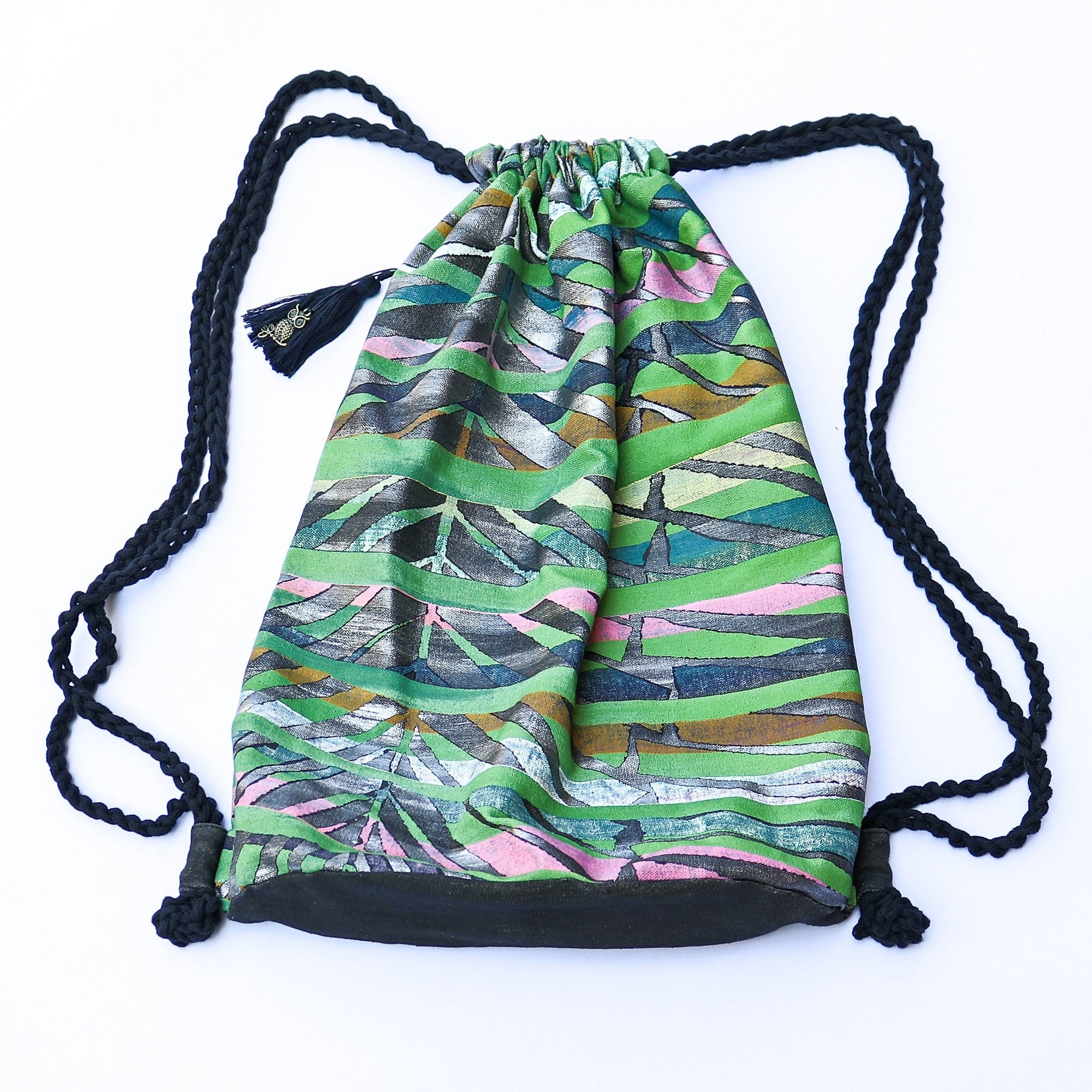 designer drawstring backpack
