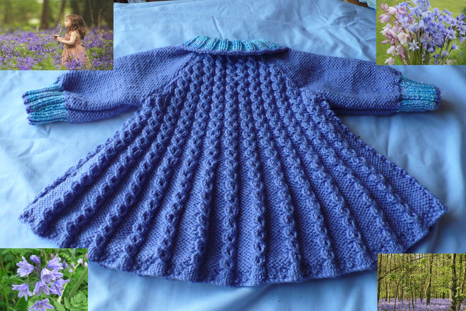 Fabulous pleated coat and hat. This baby knitting pattern is a | Etsy