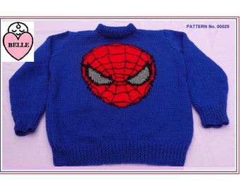 Spider Man Knitting Pattern in DK. PDF 